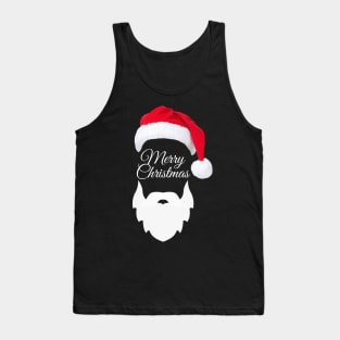 Funny Santa Beard Costume - White Fake Beard Christmas - Santa Claus Beard Costume - Merry Christmas Everyone Santa Tank Top